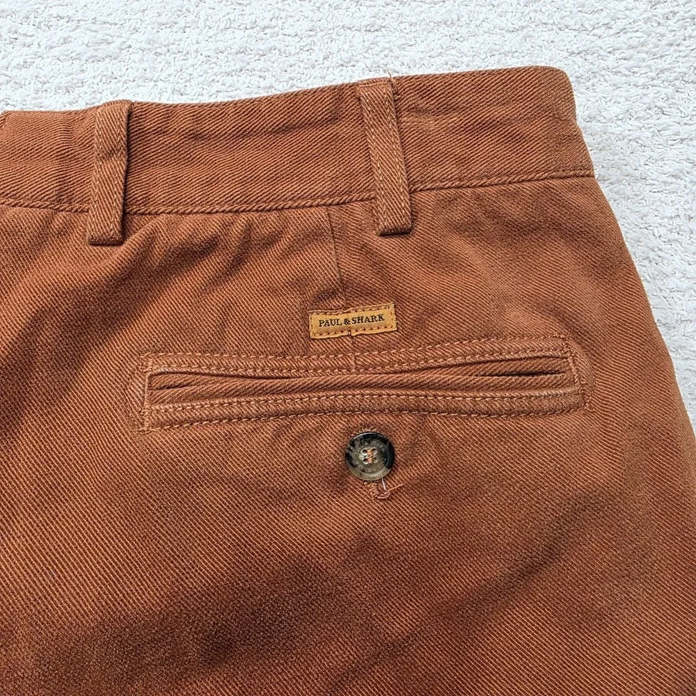 y2k‎ Paul & Shark Men's Corduroy Pants Brown Size 32x30 Regular Fit Straight Leg